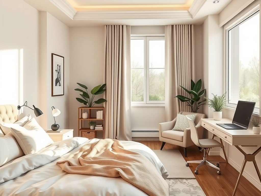 Układ funkcjonalny sypialni: jak zaplanować komfortową i estetyczną przestrzeń z praktycznym podziałem stref img-responsive